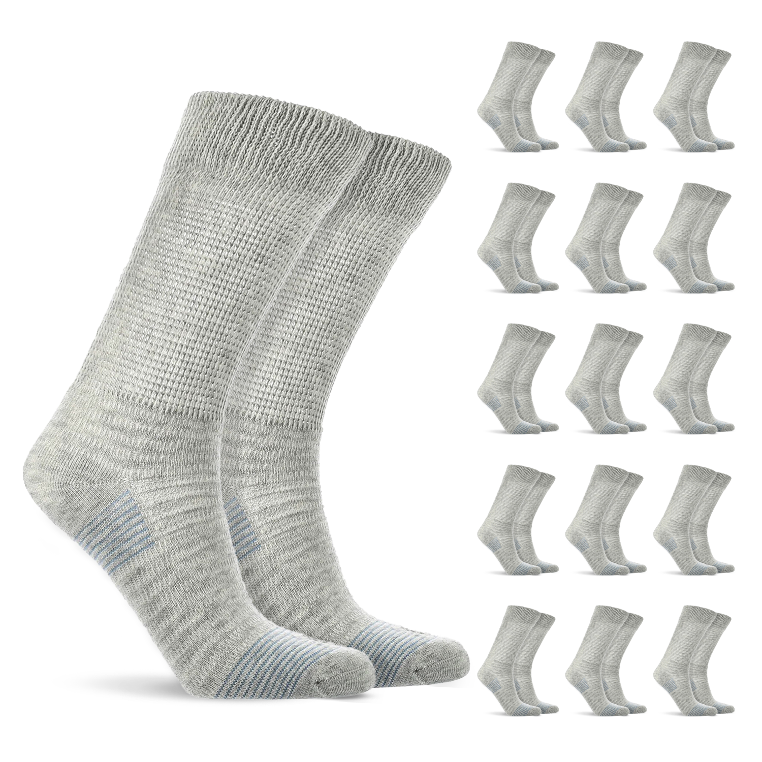Doctor’s Choice Full Cushion Crew Diabetic Socks – 16 Pair Pack