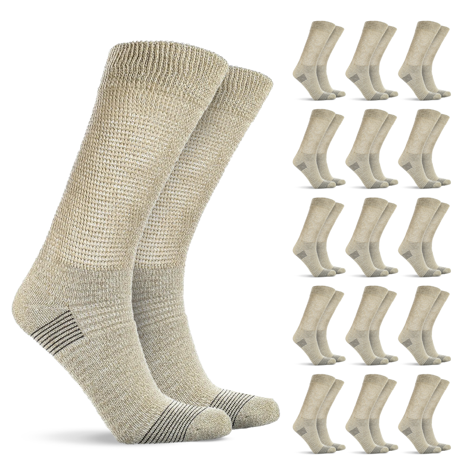 Doctor’s Choice Full Cushion Crew Diabetic Socks – 16 Pair Pack