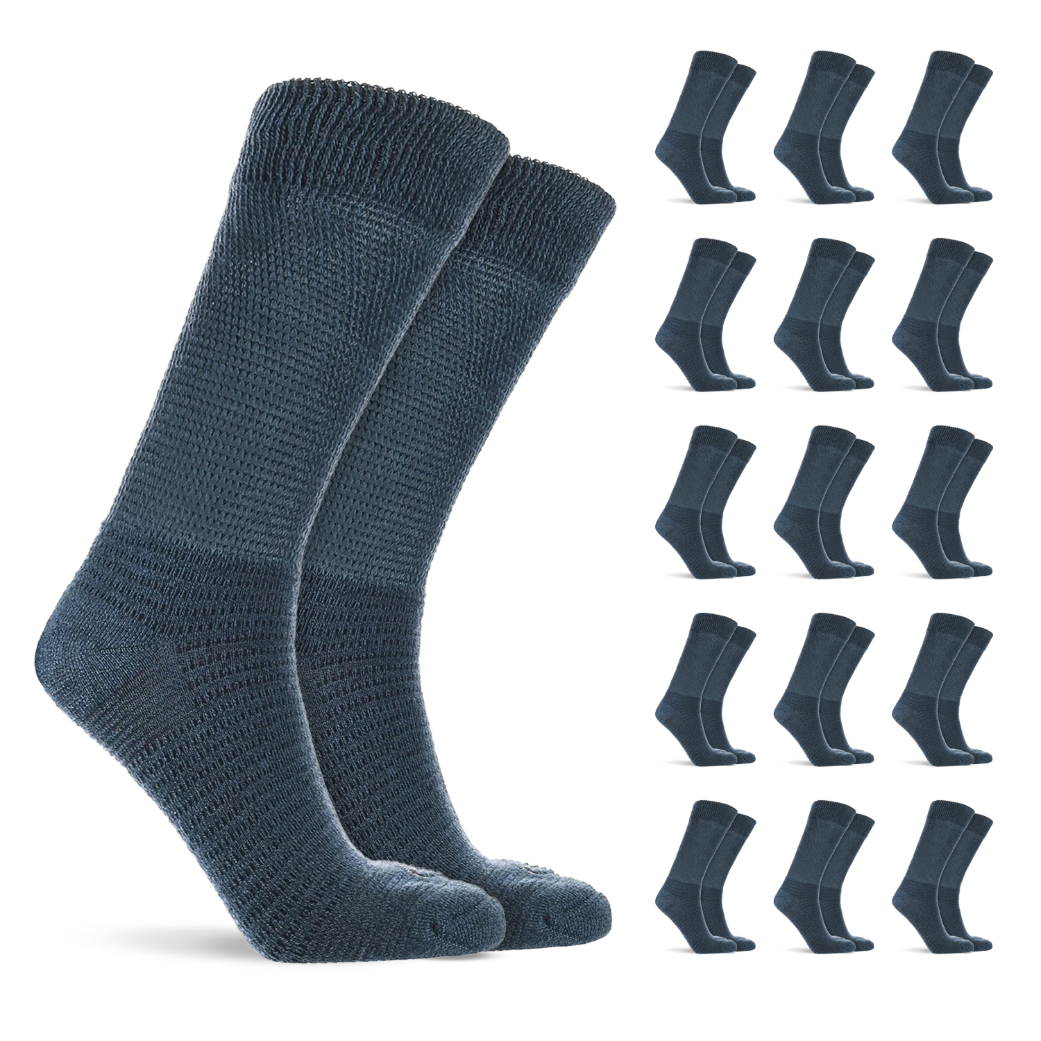 Doctor’s Choice Full Cushion Crew Diabetic Socks – 16 Pair Pack