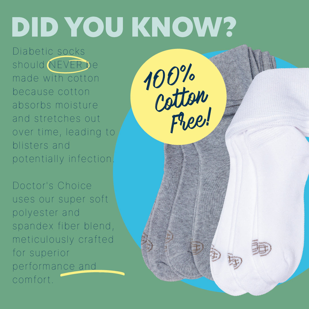 Diabetic Crew Socks for Women, Medium, 4 Pack