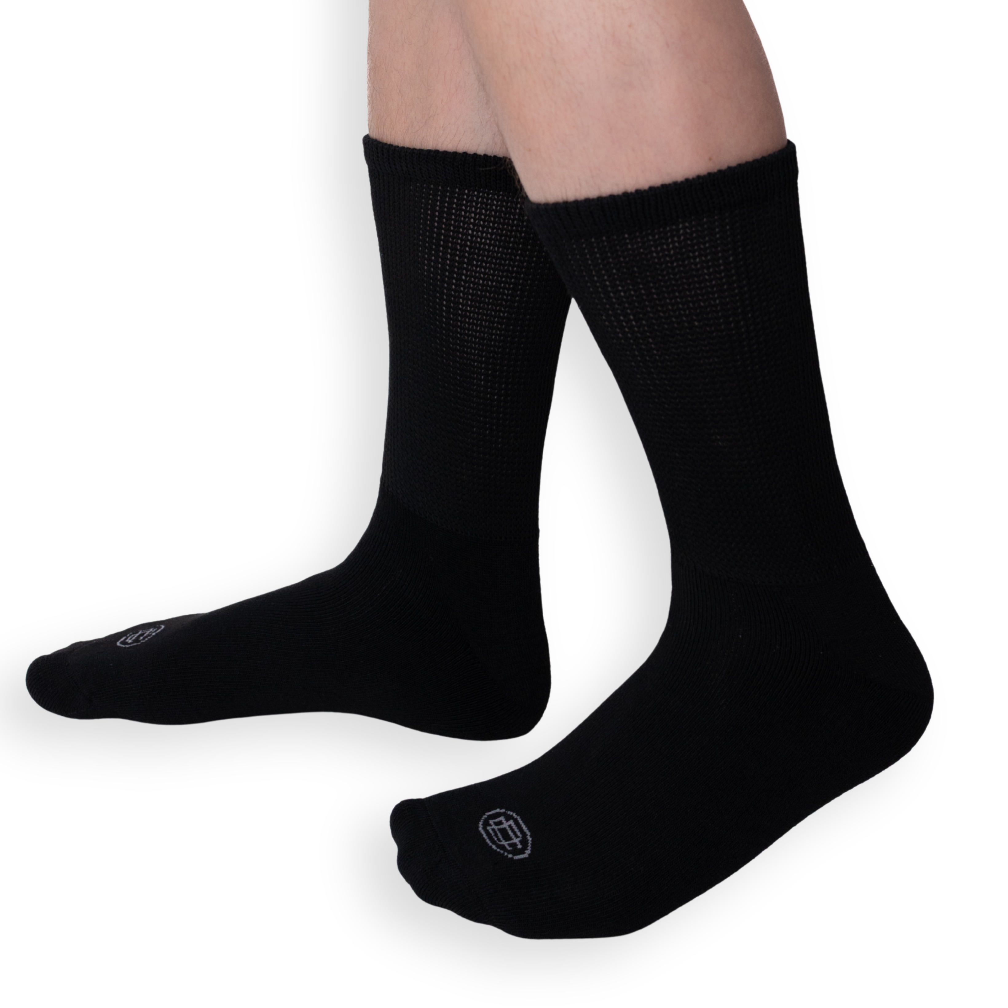 Diabetic Full Cushion Crew Socks, Mens, 4-Pack