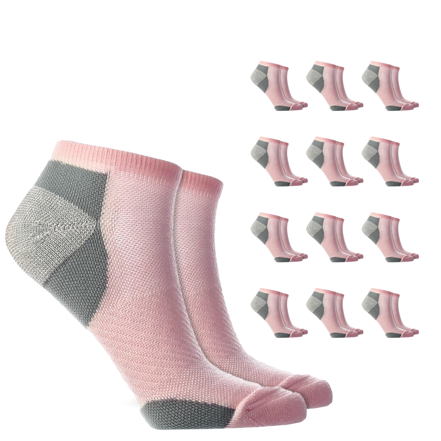 Low Cut Compression Socks – 12 Pair Pack