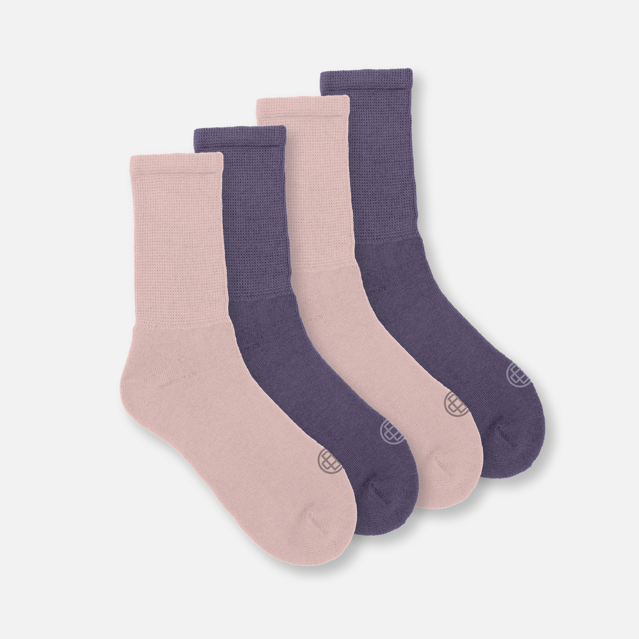 Diabetic Crew Socks for Women, Medium, 4 Pack