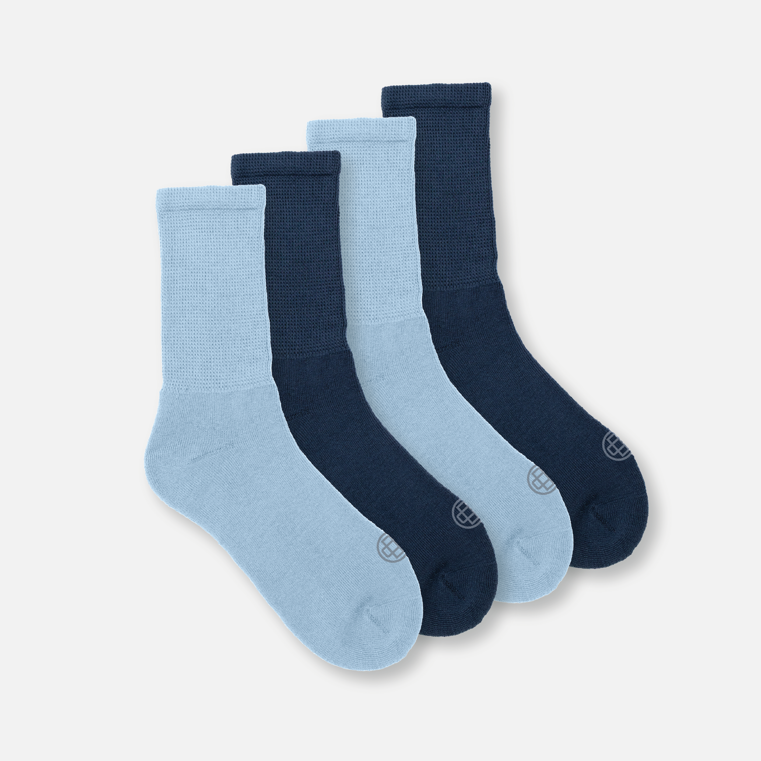 Diabetic Crew Socks for Women, Medium, 4 Pack