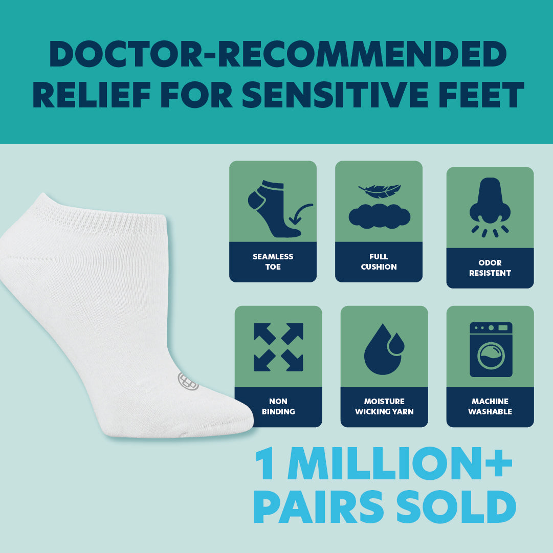 Diabetic Ankle Socks for Men, 4 Pack