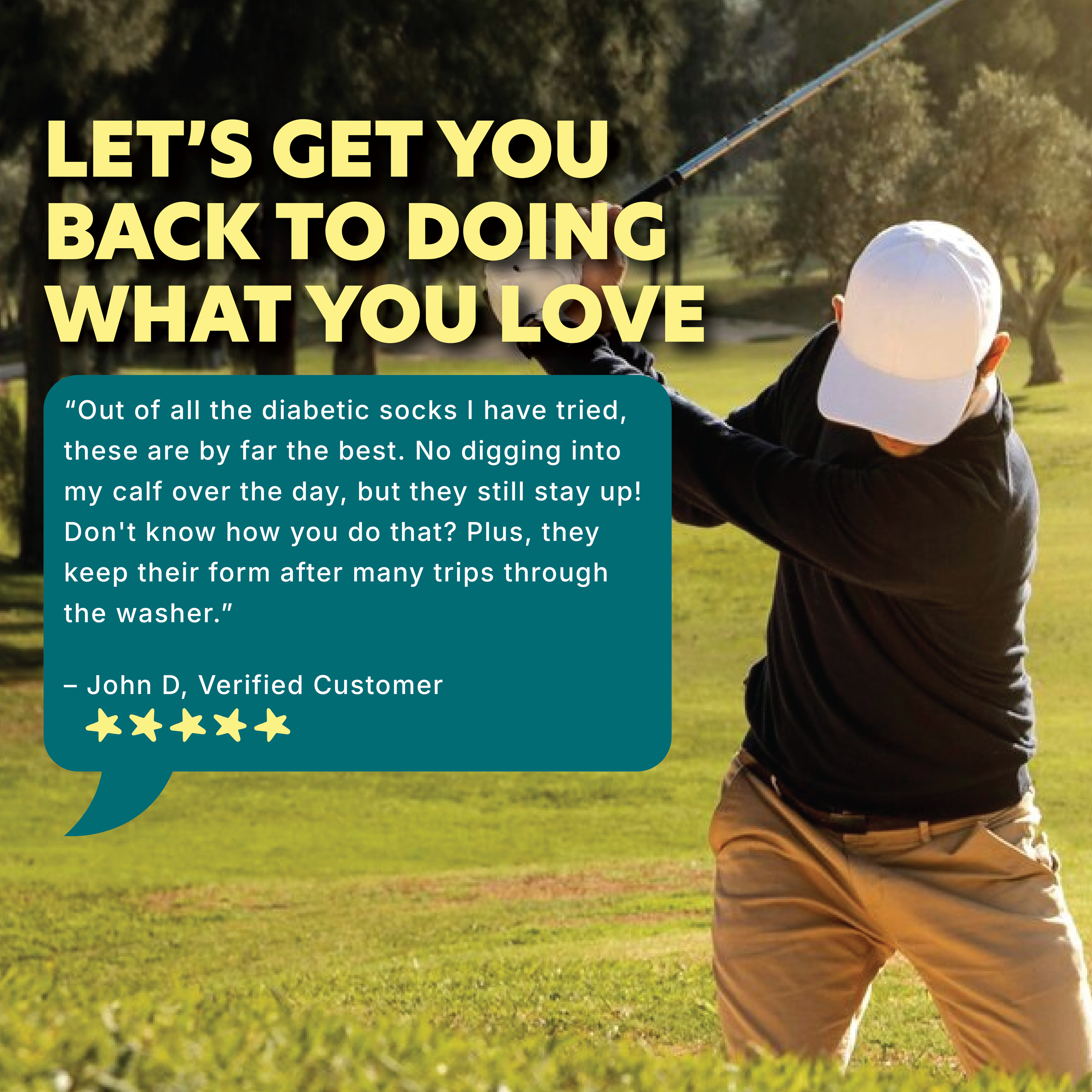 Diabetic Full Cushion Crew Socks, Mens, 4-Pack