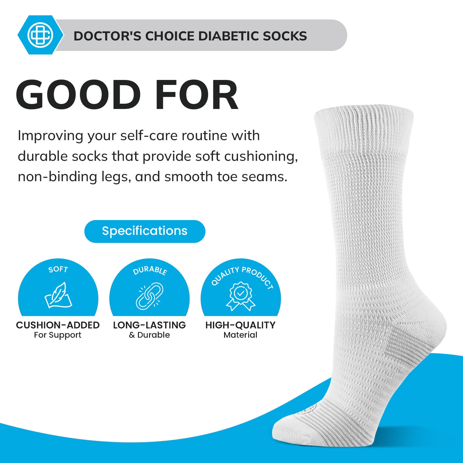 Diabetic Crew Socks