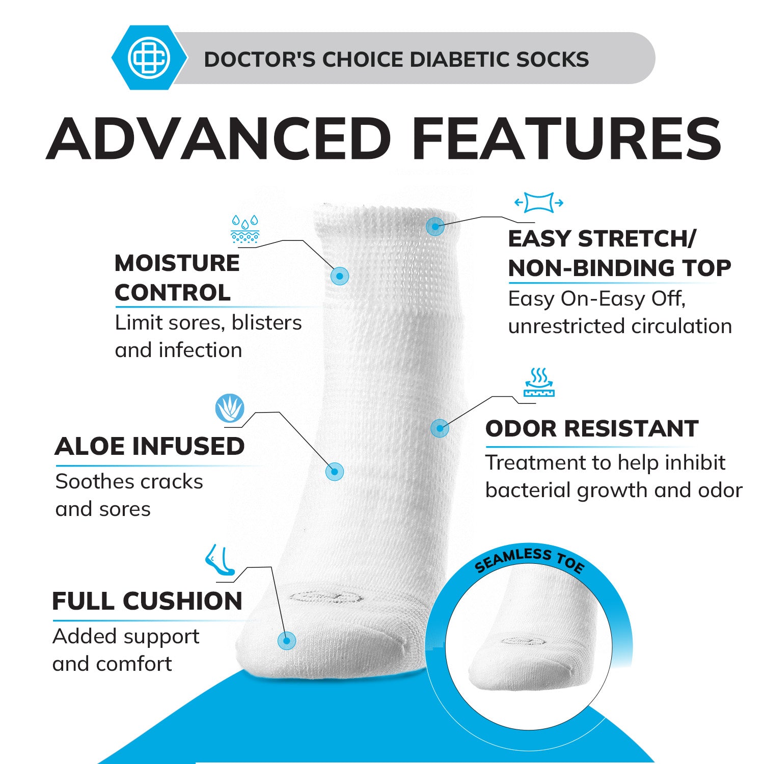 Diabetic Quarter-Length Socks