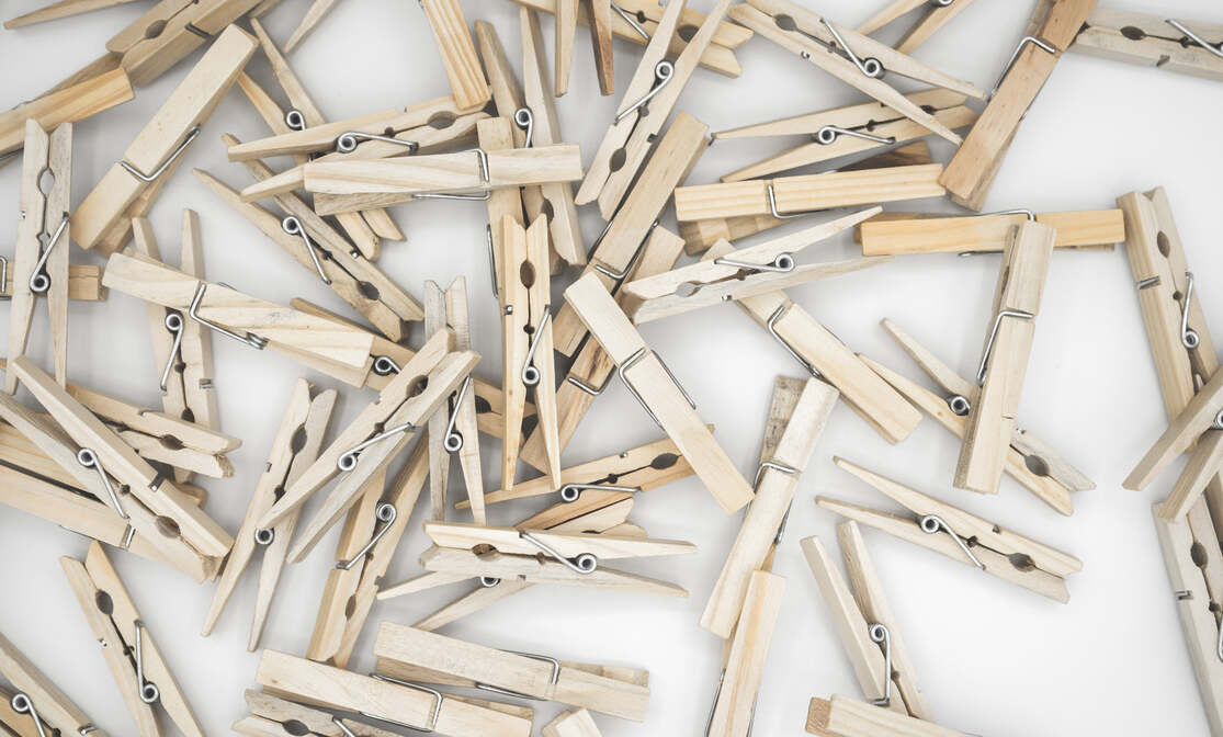 Pile of clothespins