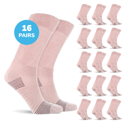 Doctor’s Choice Full Cushion Crew Diabetic Socks – 16 Pair Pack