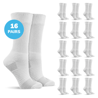 Doctor’s Choice Full Cushion Crew Diabetic Socks – 16 Pair Pack
