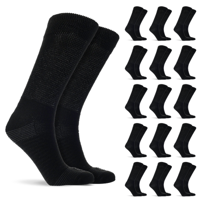 Doctor’s Choice Full Cushion Crew Diabetic Socks – 16 Pair Pack