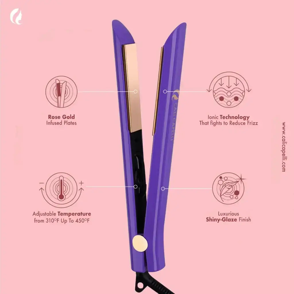 Pro-Series 1″ Titanium Hair Straightener - Purple