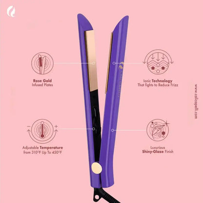 Pro-Series 1″ Titanium Hair Straightener - Purple