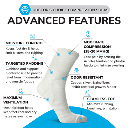 Crew Compression Socks – 12 Pair Pack