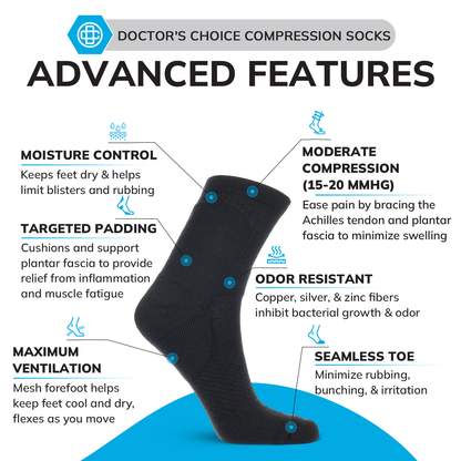 Crew Compression Socks – 12 Pair Pack