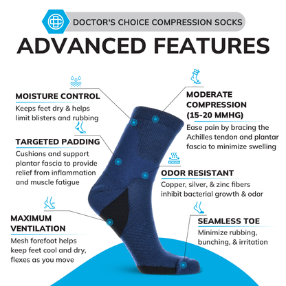 Crew Compression Socks – 12 Pair Pack