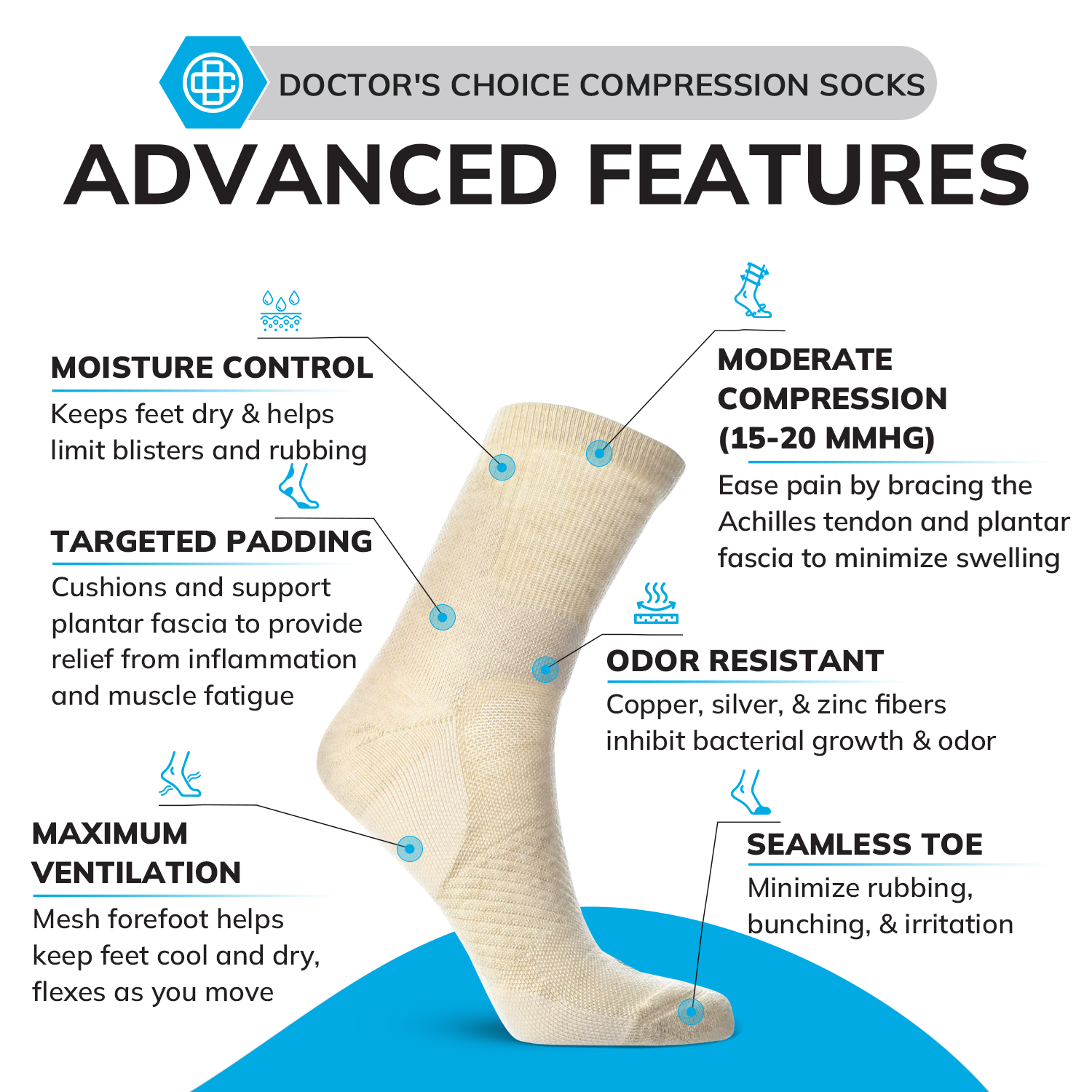 Crew Compression Socks – 12 Pair Pack