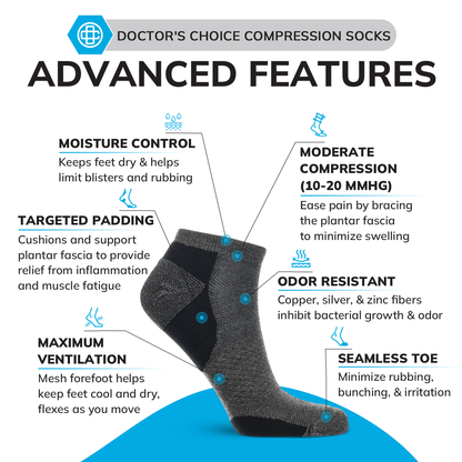 Low Cut Compression Socks – 12 Pair Pack