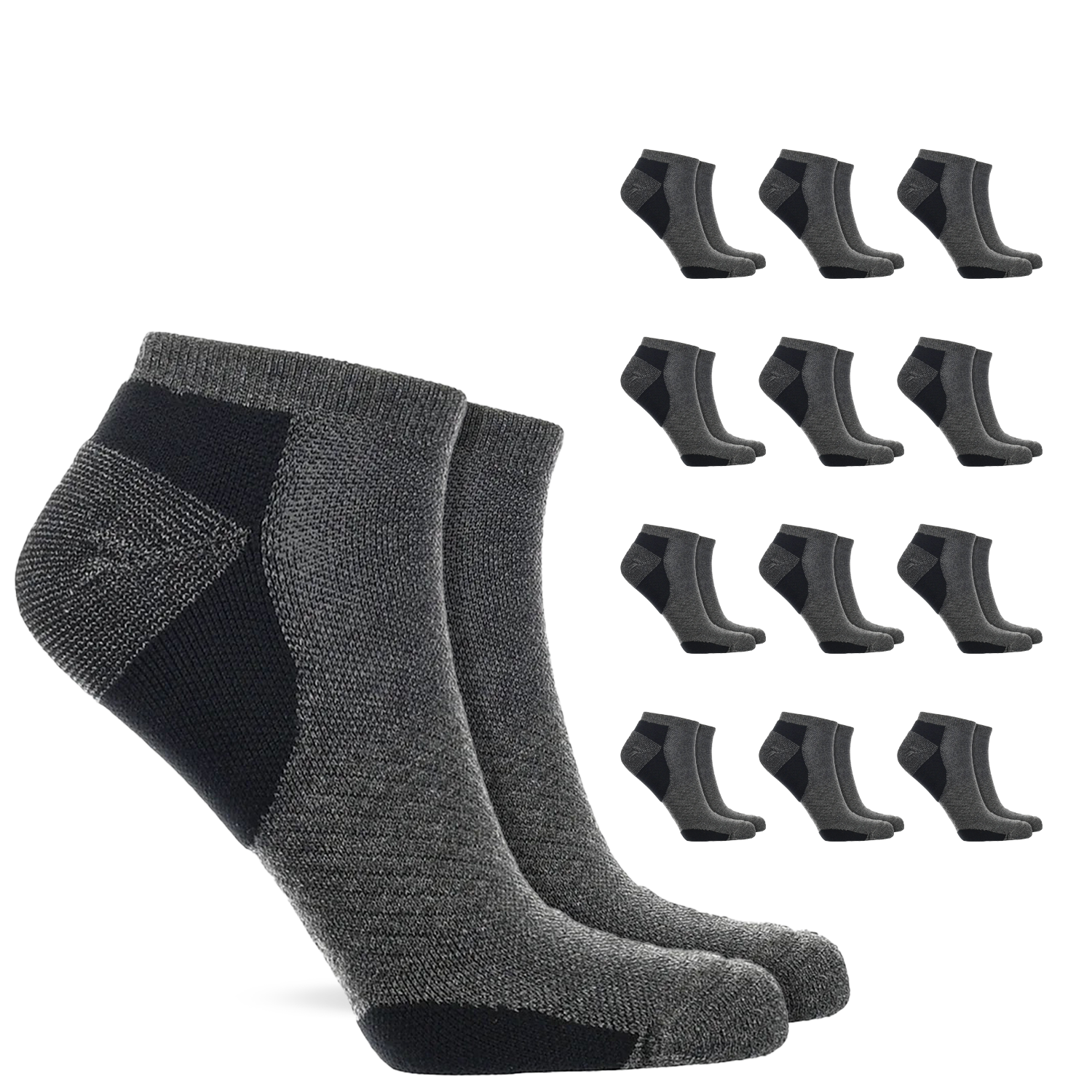 Low Cut Compression Socks – 12 Pair Pack