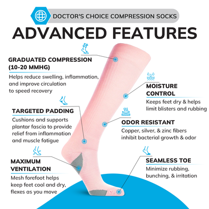 Over the Calf Compression Socks – 12 Pair Pack