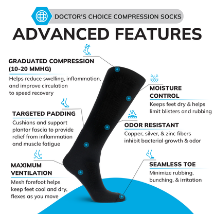 Over the Calf Compression Socks – 12 Pair Pack