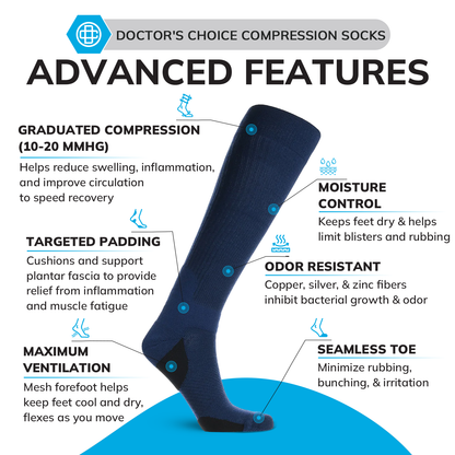Over the Calf Compression Socks – 12 Pair Pack