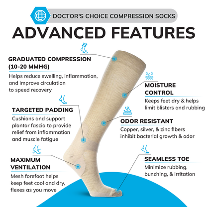 Over the Calf Compression Socks – 12 Pair Pack