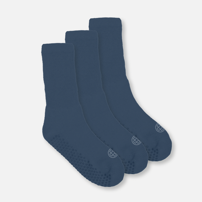 Diabetic Non-Slip Crew Socks, 3 Pack