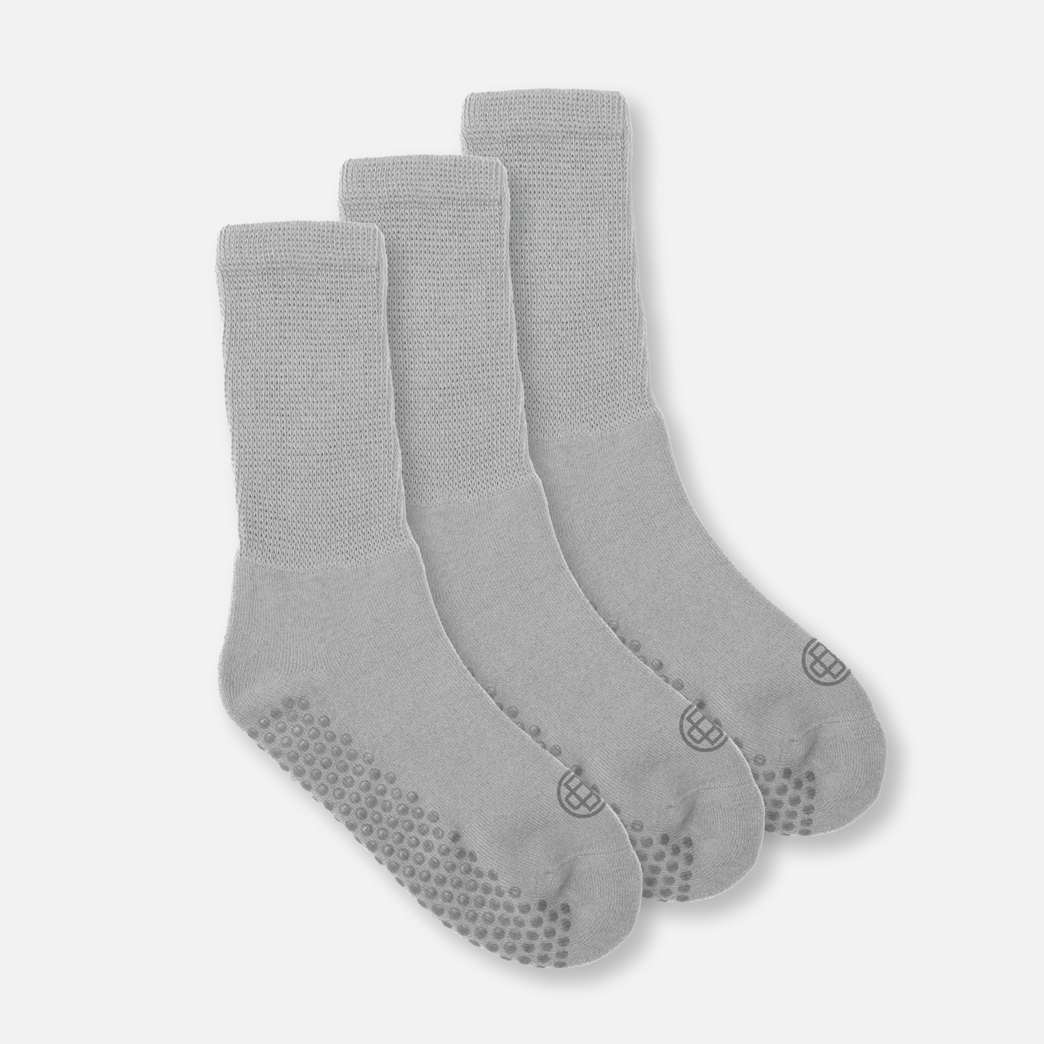 Diabetic Non-Slip Crew Socks, 3 Pack