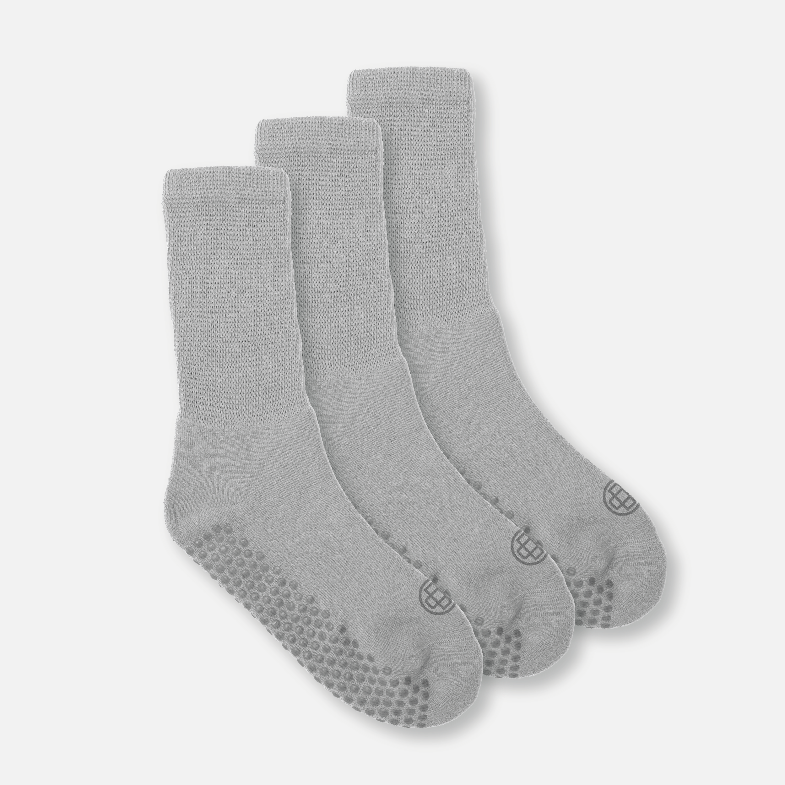 Diabetic Non-Slip Crew Socks, 3 Pack