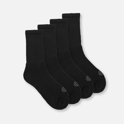 Diabetic Full Cushion Crew Socks, Mens, 4-Pack