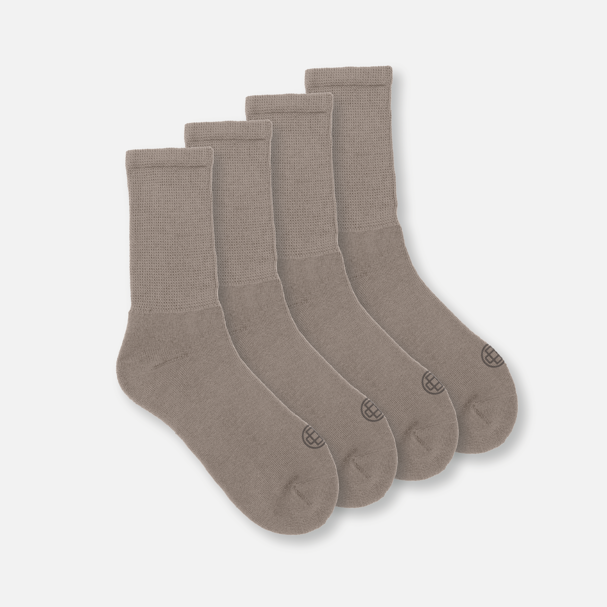 Diabetic Full Cushion Crew Socks, Mens, 4-Pack