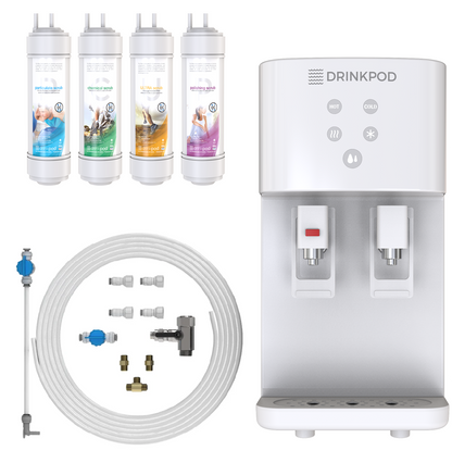 Drinkpod 2000 Pro Series - Countertop 4 Stage Water Purifier (Hot &amp; Cold) by Drinkpod