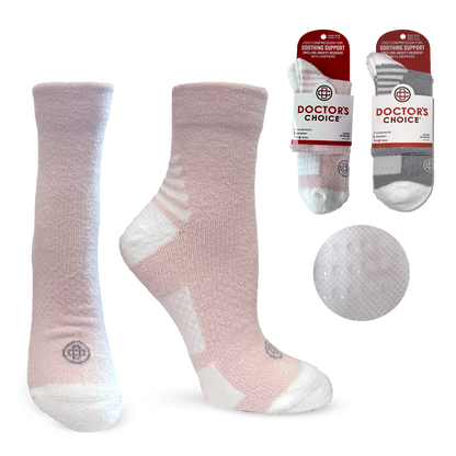 Cozy Compression with Grippers Low Crew Socks