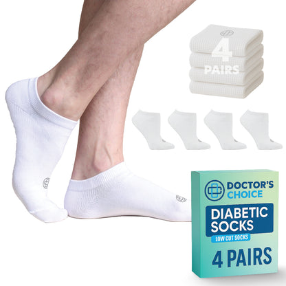 Diabetic Ankle Socks for Men, 4 Pack