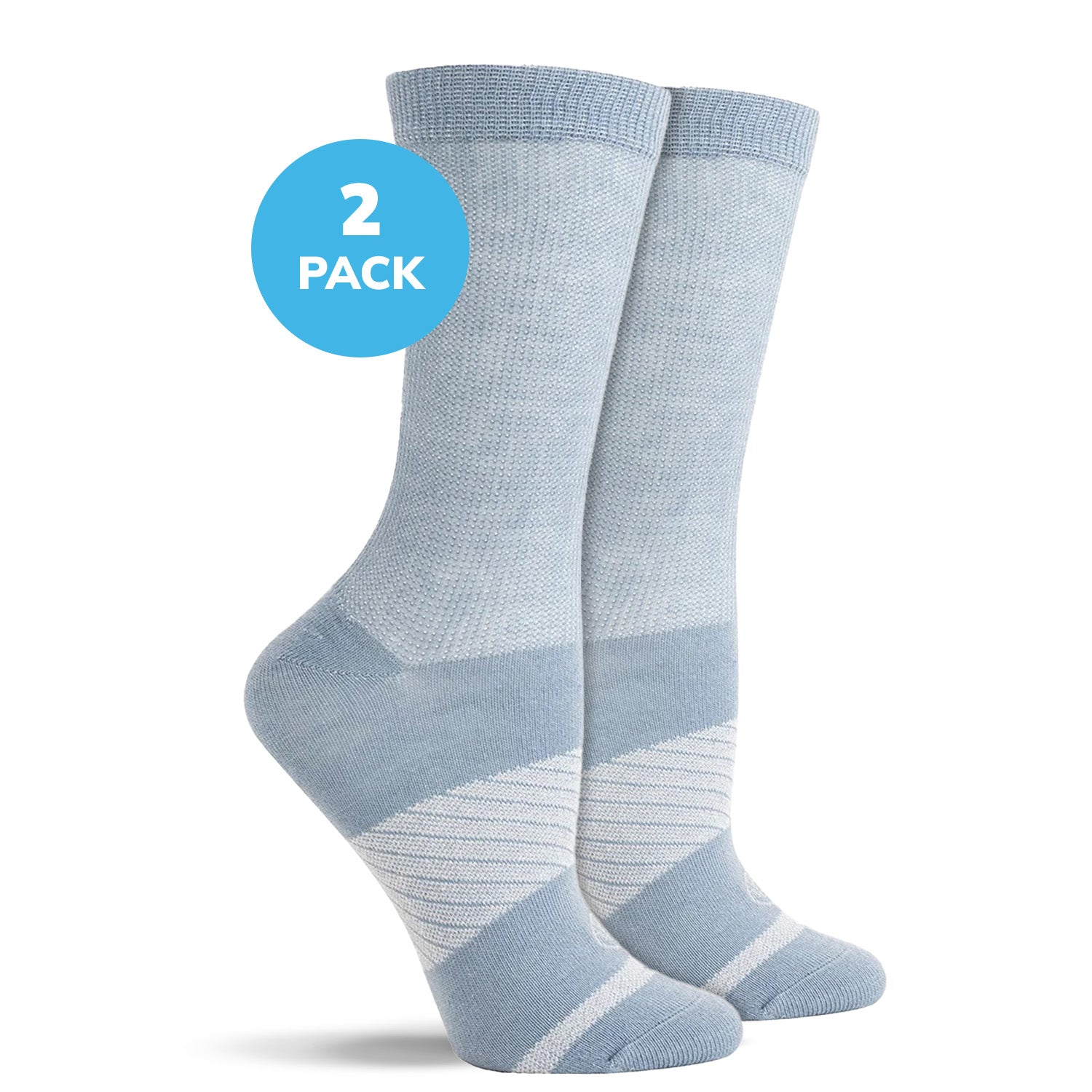 Diabetic Flat Knit Crew Socks