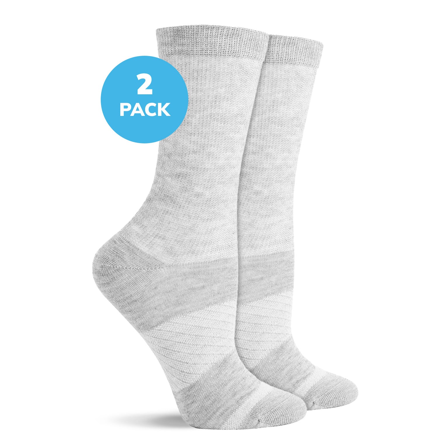 Diabetic Flat Knit Crew Socks