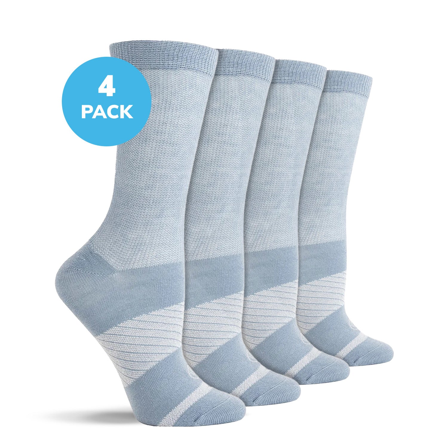 Diabetic Flat Knit Crew Socks