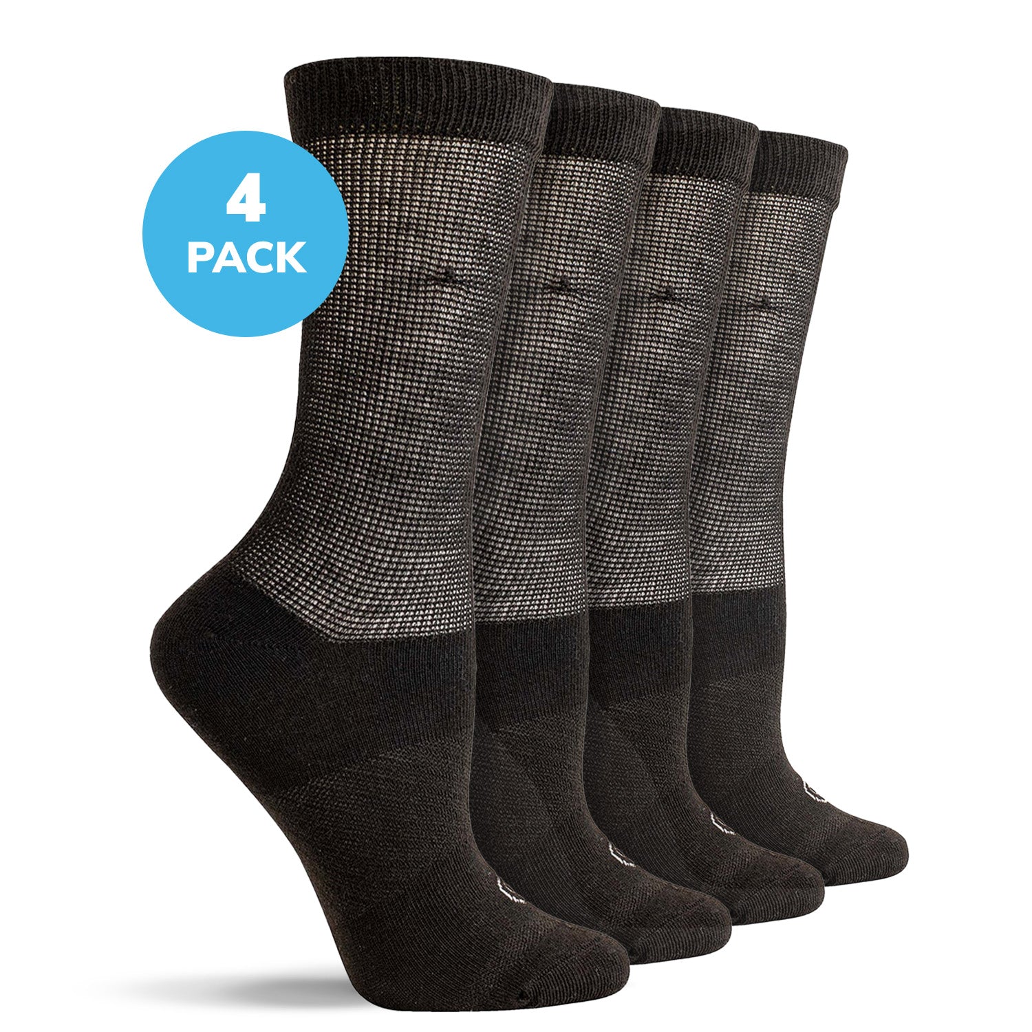 Diabetic Flat Knit Crew Socks