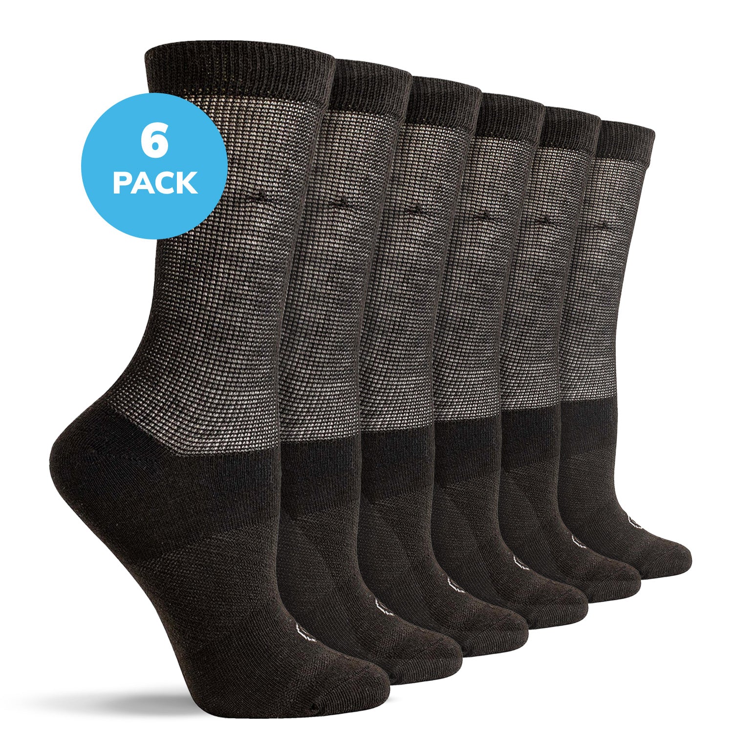 Diabetic Flat Knit Crew Socks