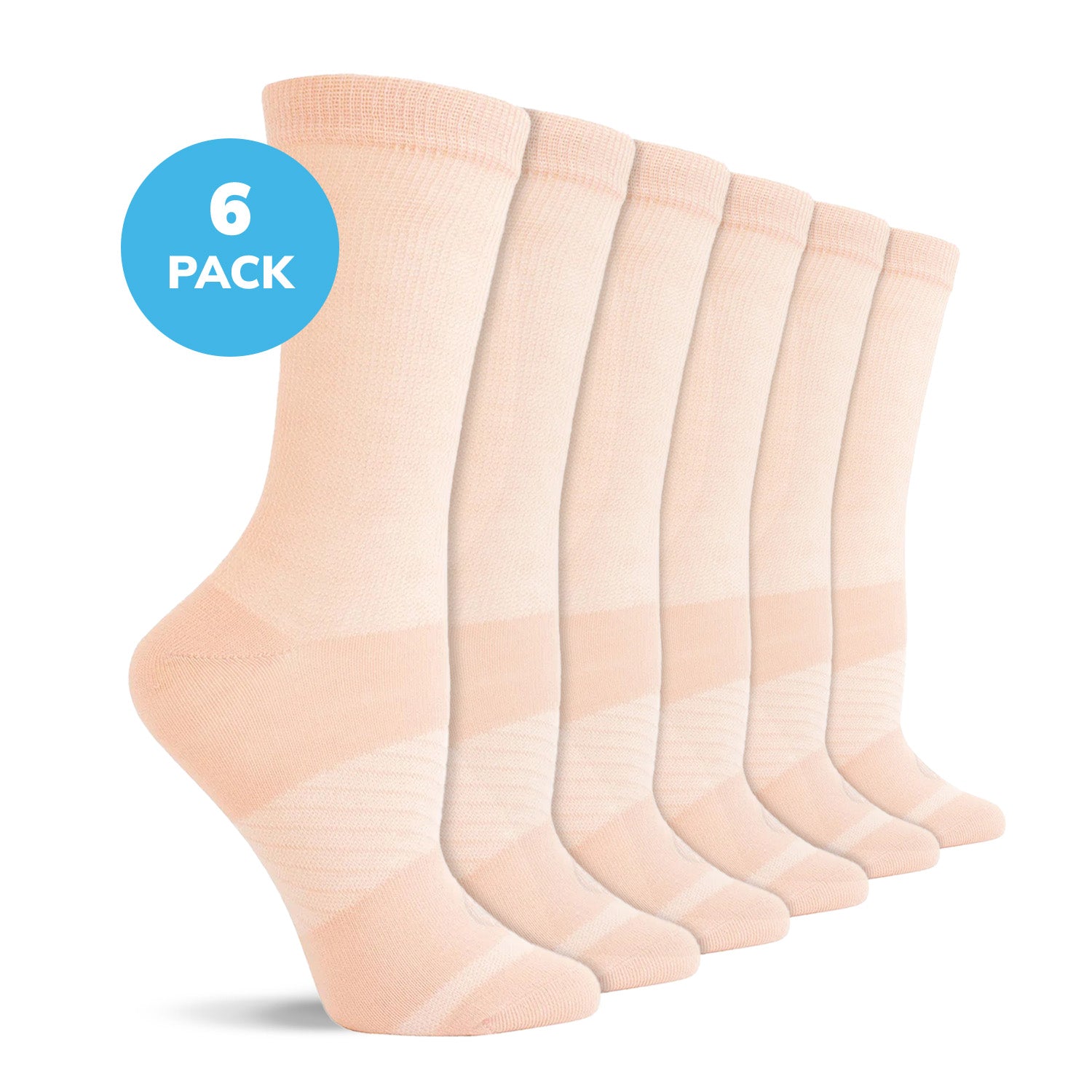 Diabetic Flat Knit Crew Socks