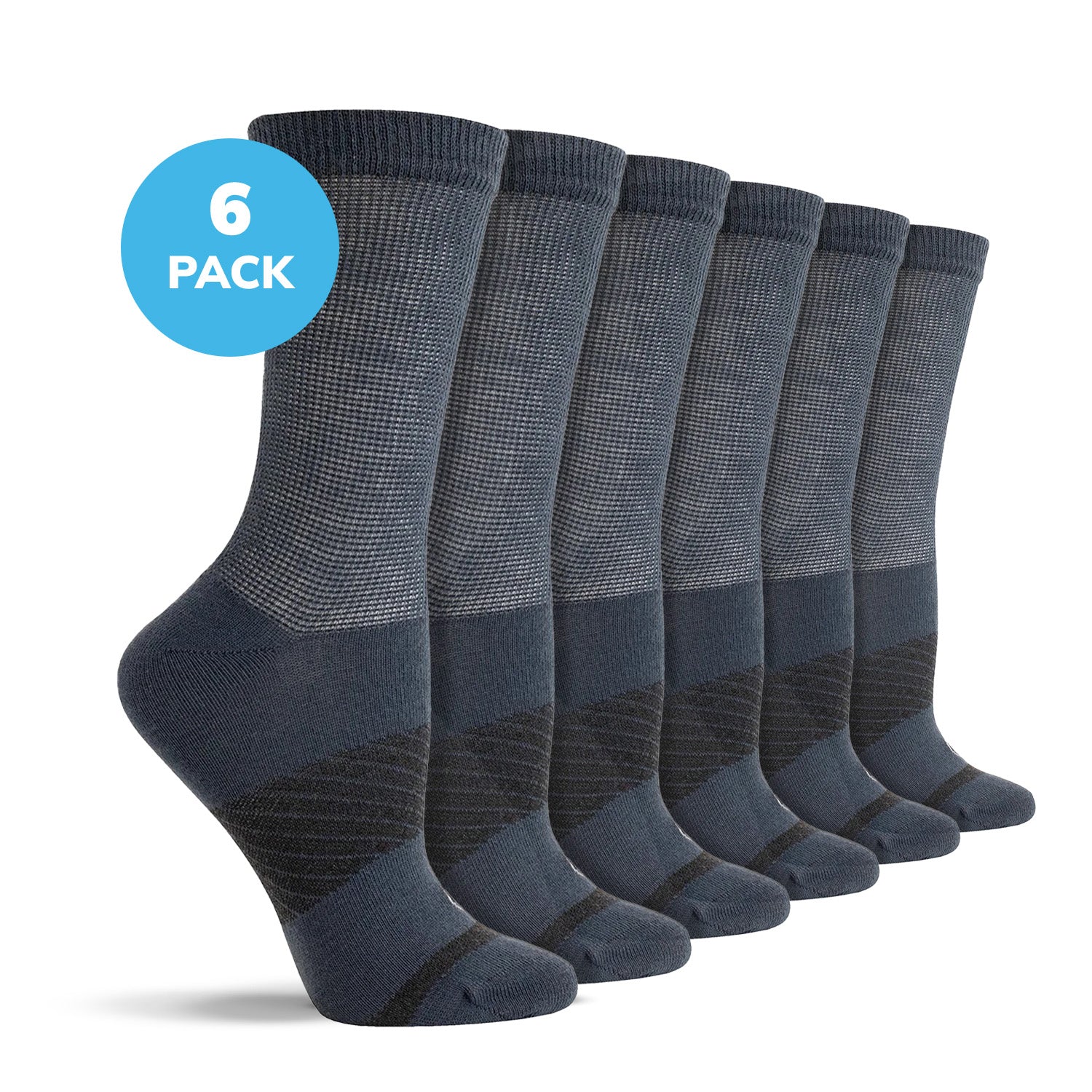 Diabetic Flat Knit Crew Socks