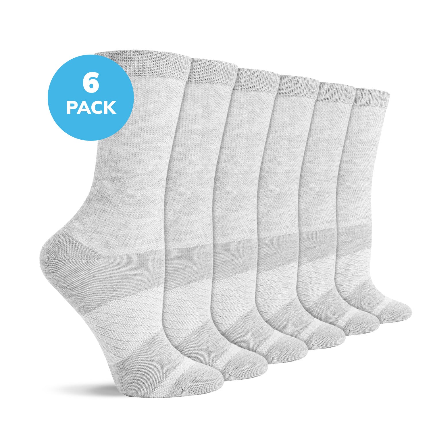 Diabetic Flat Knit Crew Socks