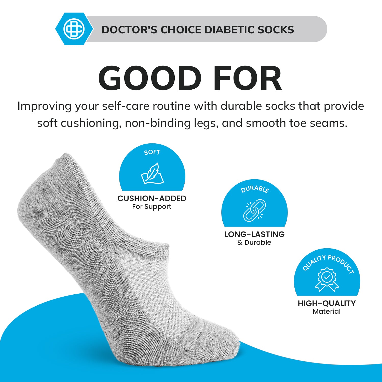 Diabetic Sneaker Liner Socks